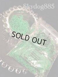 レイニーラテックスバンド/M/ミディアム９mm★ホットグリーン★100個